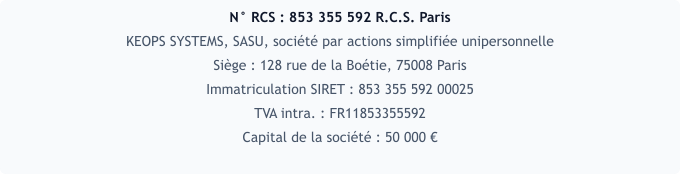 Informations éditeur du site
